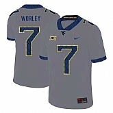 West Virginia Mountaineers 7 Daryl Worley Gray College Football Jersey Dzhi,baseball caps,new era cap wholesale,wholesale hats